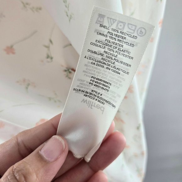 Aritzia Wilfred White Floral Reverie Mini Dress in Birch Women's Size XS NEW - Picture 9 of 11